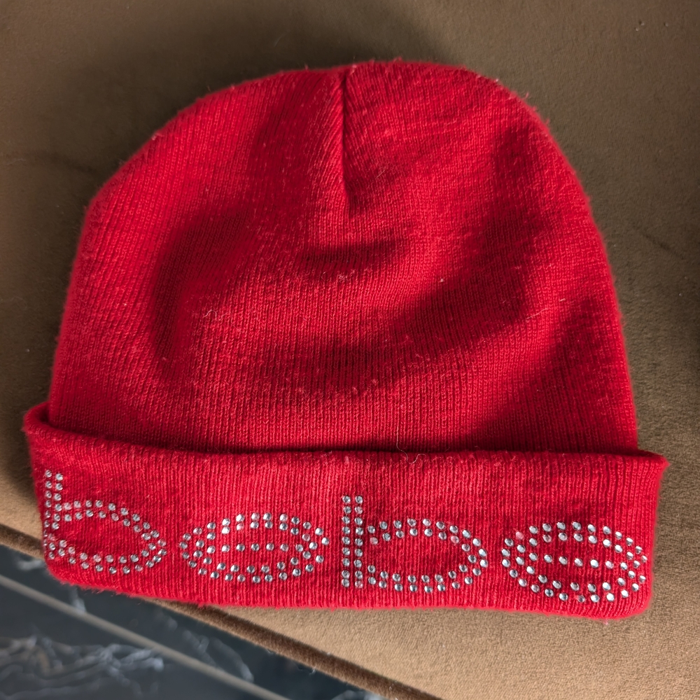 Bebe Scarlet Beanie with Sparkling Logo